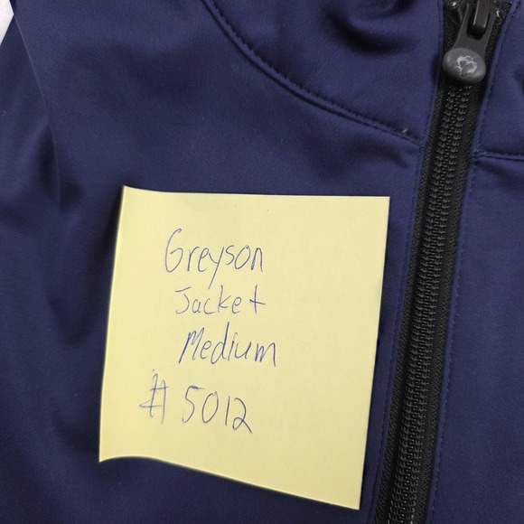 Greyson Colorblock Jacket Mens Medium Blue Gray 1/4 Zip Golf Windbreaker - Picture 9 of 9